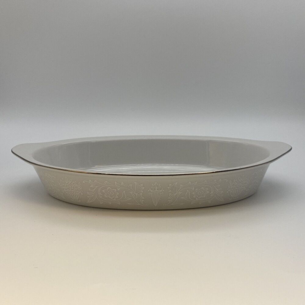 Crown Victoria Lovelace Serving Dish/Oven to Table AuGratin 10.5" Casserole Dish